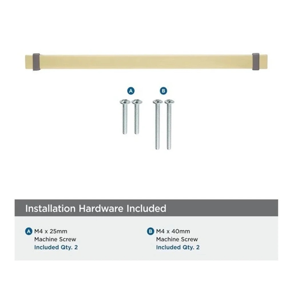 Amerock | Cabinet Pull | Brushed Gold/Black Chrome | 11-5/16 inch (288 mm)